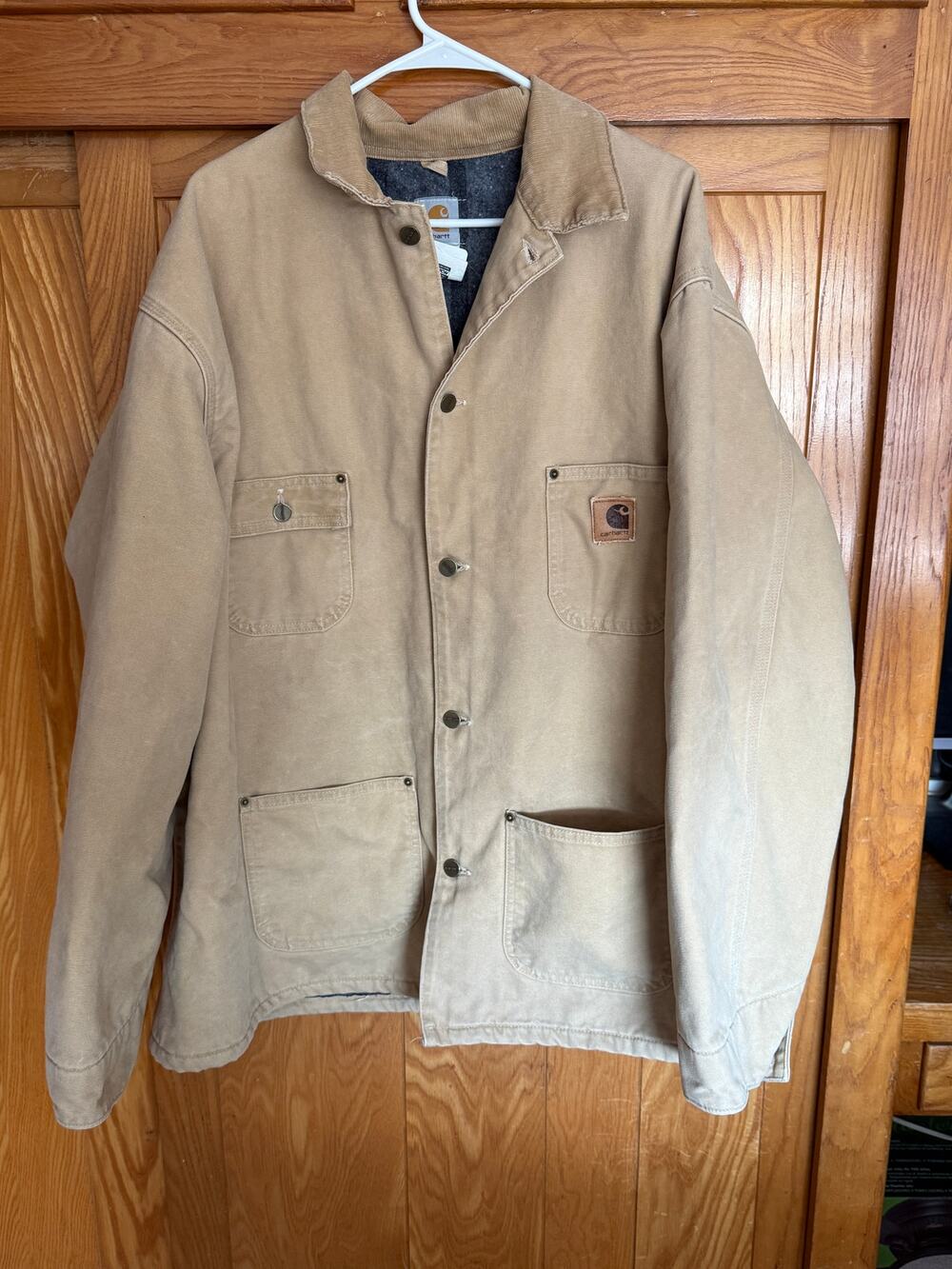 MEN'S VINTAGE CARHARTT C02WET BLANKET-LINED CHORE COAT, 2XLT